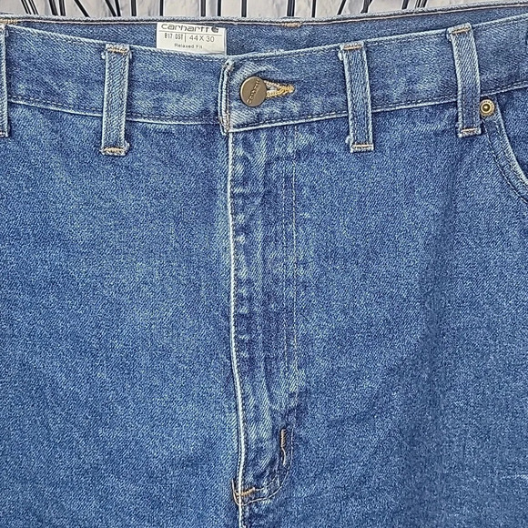 CARHARTT Men's Wide Leg Blue Jeans 44X30 - Picture 3 of 12